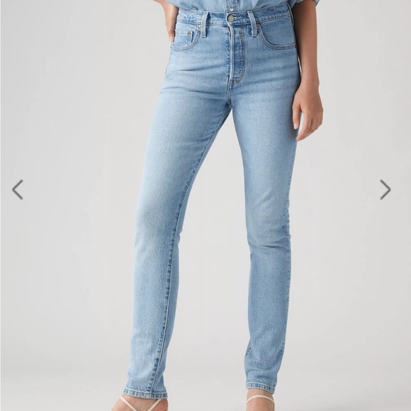 Levi's Women High Rise 501 Skinny Jeans - light wash Blue NTW - Picture 10 of 10